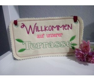 Stickserie ITH - Schilder Terrasse